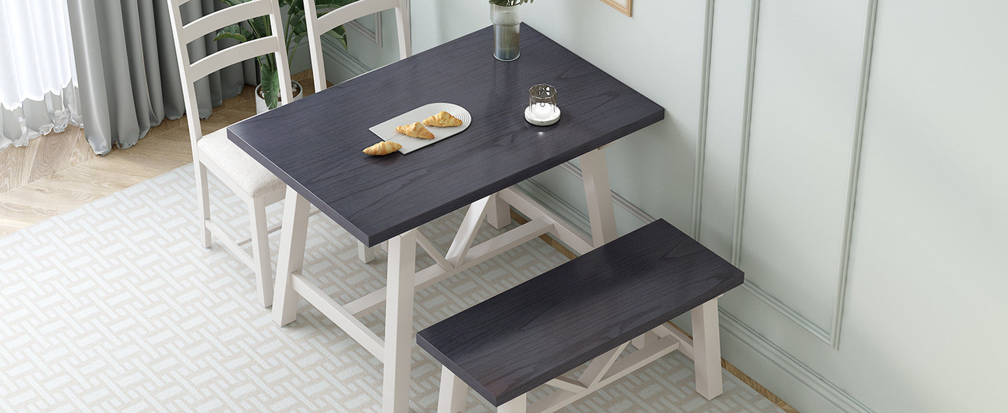 1st Choice 4-Piece Dining Table Set Solid Wood Kitchen Table Set