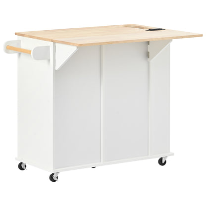 1st Choice Modern Kitchen Island Adjustable Storage with Power Outlet