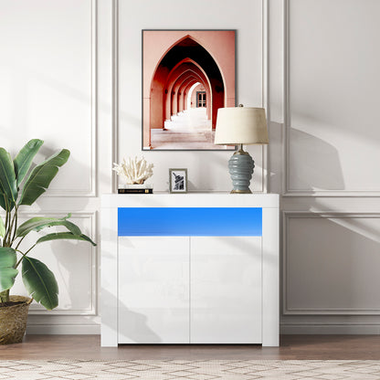 1st Choice Modern Sideboard Storage Cabinet in Black High Gloss