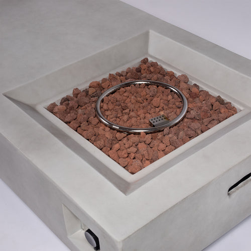 1st Choice Modern 60inch Outdoor Concrete Fire Pit Table Heating Solution