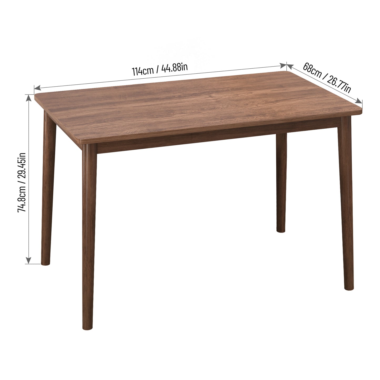 1st Choice Modern Rectangular Dining Table Set Furniture with 2 Benches