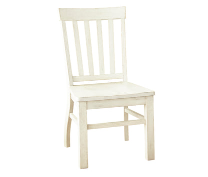 1st Choice Modern Farmhouse Side Chairs in Distressed Antique White - Set of 2