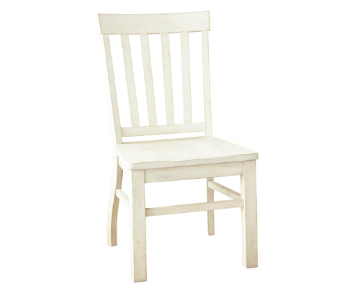 1st Choice Modern Farmhouse Side Chairs in Distressed Antique White - Set of 2