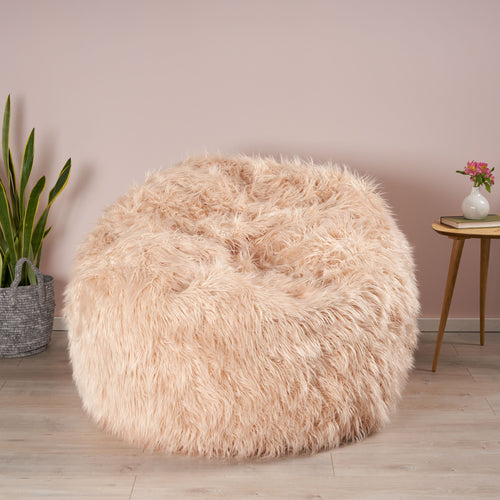1st Choice Stylish Cozy Relaxation 5ft Long Faux Comfy Pink Beanbag