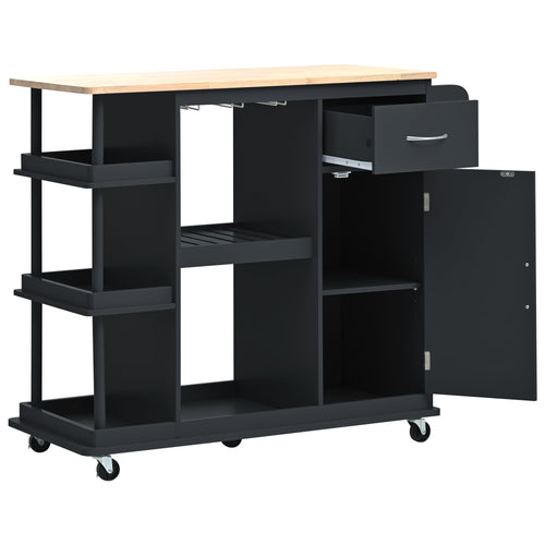 1st Choice Multipurpose Kitchen Cart Cabinet with Side Storage Shelves