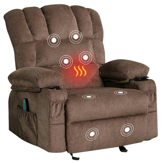 1st Choice Recliner Chair Massage Heating Sofa with USB and Side Pocket