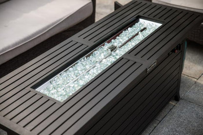 1st Choice 57-in Aluminum Rectangular Outdoor Gas Propane Fire Pits Table