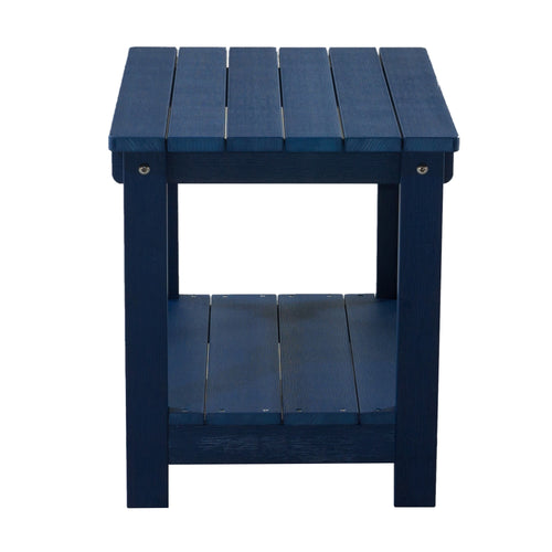 1st Choice Weather Resistant Outdoor/Indoor Plastic Wood End Table in Blue
