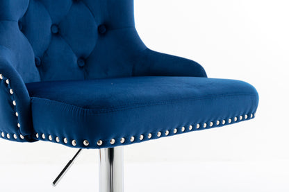 1st Choice Model Swivel Velvet Barstools Adjustable Seat Height