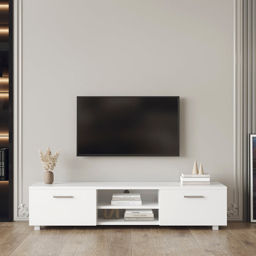 1st Choice White TV Stand for 70 Inch TV Stands Media Console Center