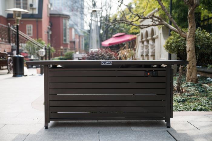 1st Choice 57-in Aluminum Rectangular Outdoor Gas Propane Fire Pits Table