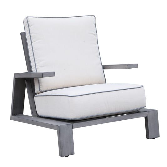 1st Choice Octavia Outdoor Gray Aluminum Patio Club Chair with Cushion