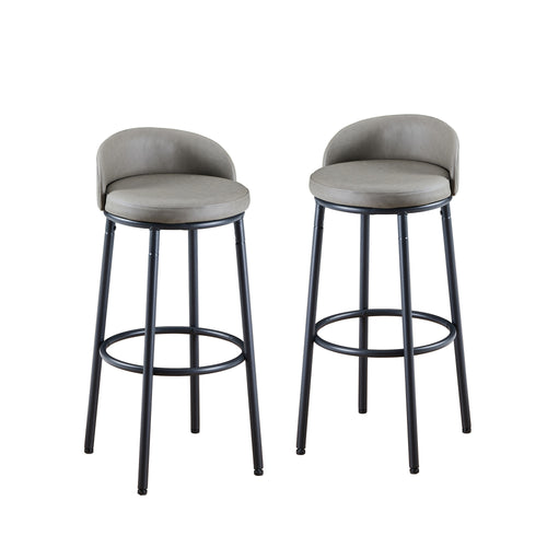 1st Choice Dining Room Kitchen Bar Stool with Back and Footrest - Set of 2