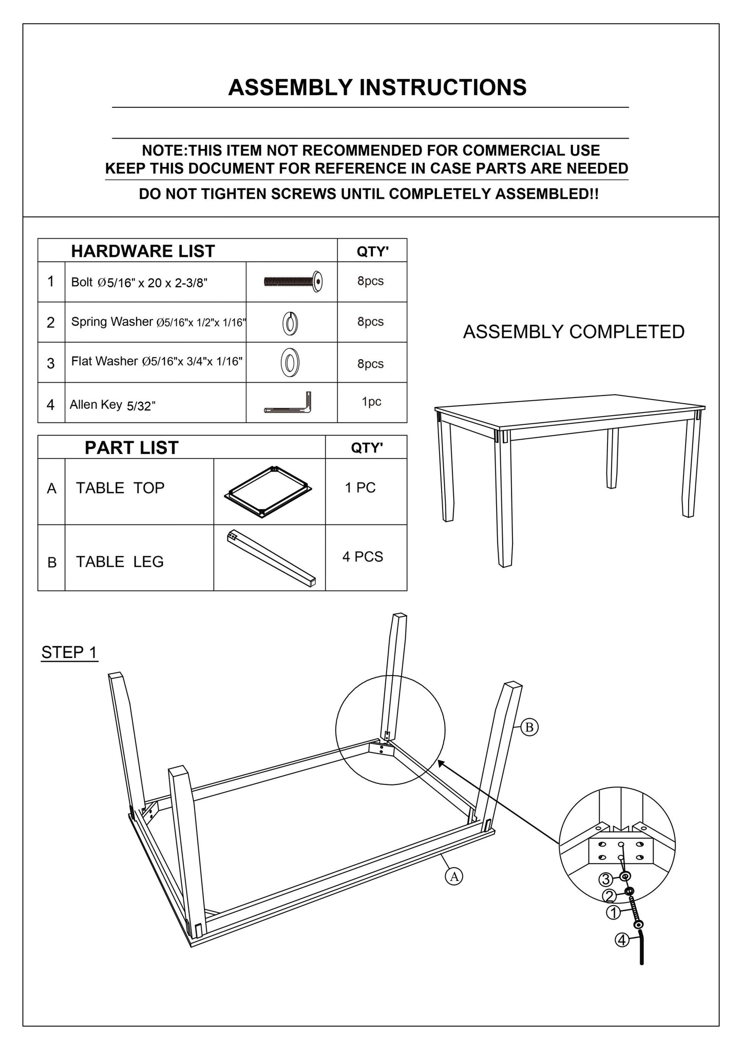 1st Choice Modern Rectangular 6-Piece Dining Table Set Furniture