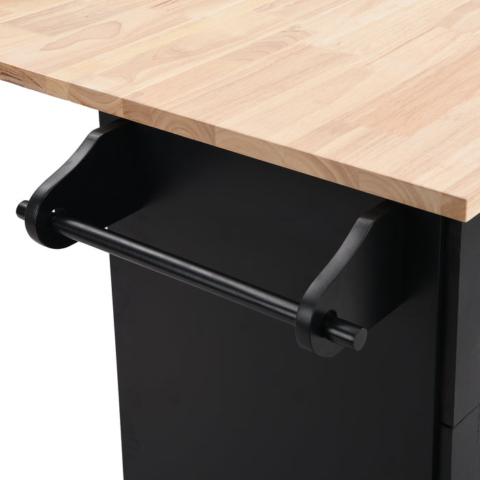 1st Choice Modern Farmhouse Kitchen Island Set with Storage Cabinet