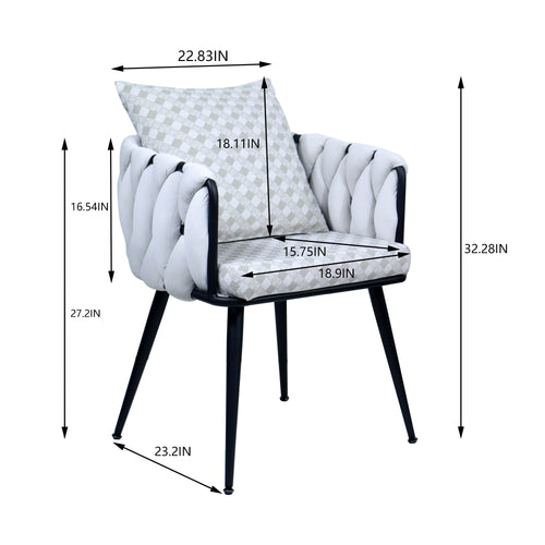 1st Choice Modern Velvet Accent Living Room Beige Dining Chairs Set of 2