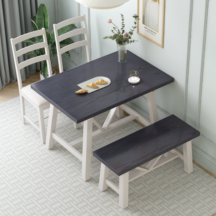 1st Choice 4-Piece Dining Table Set Solid Wood Kitchen Table Set