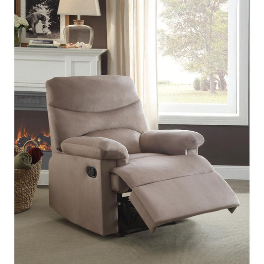 1st Choice Modern Motion Recliner in Light Brown Woven Fabric