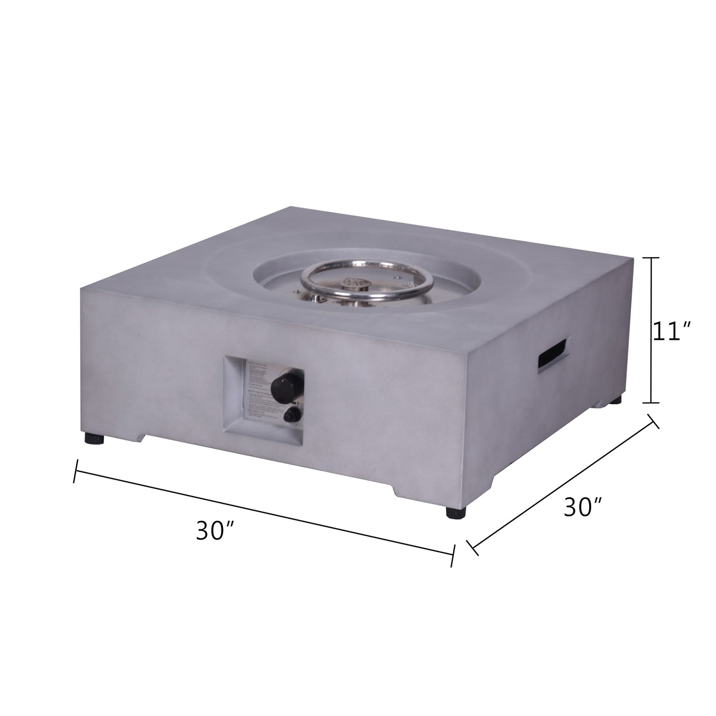 1st Choice 40,000BTU Exterior Faux Stone Propane Fire Pit For Outdoor Garden