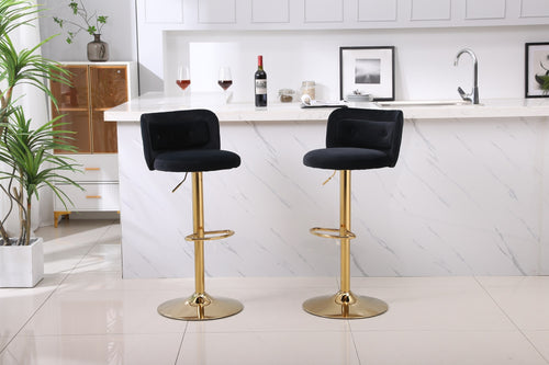 1st Choice Moder Swivel Velvet Counter Barstools Bar Height - Set of 2