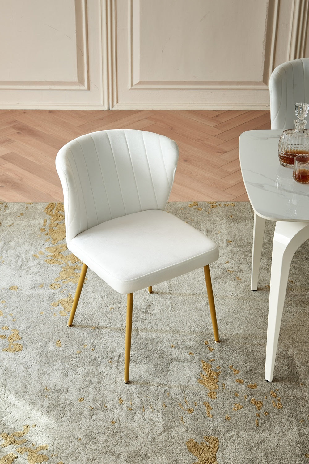 1st Choice Modern Living Dining Room Velvet Accent Chairs - Set of 2
