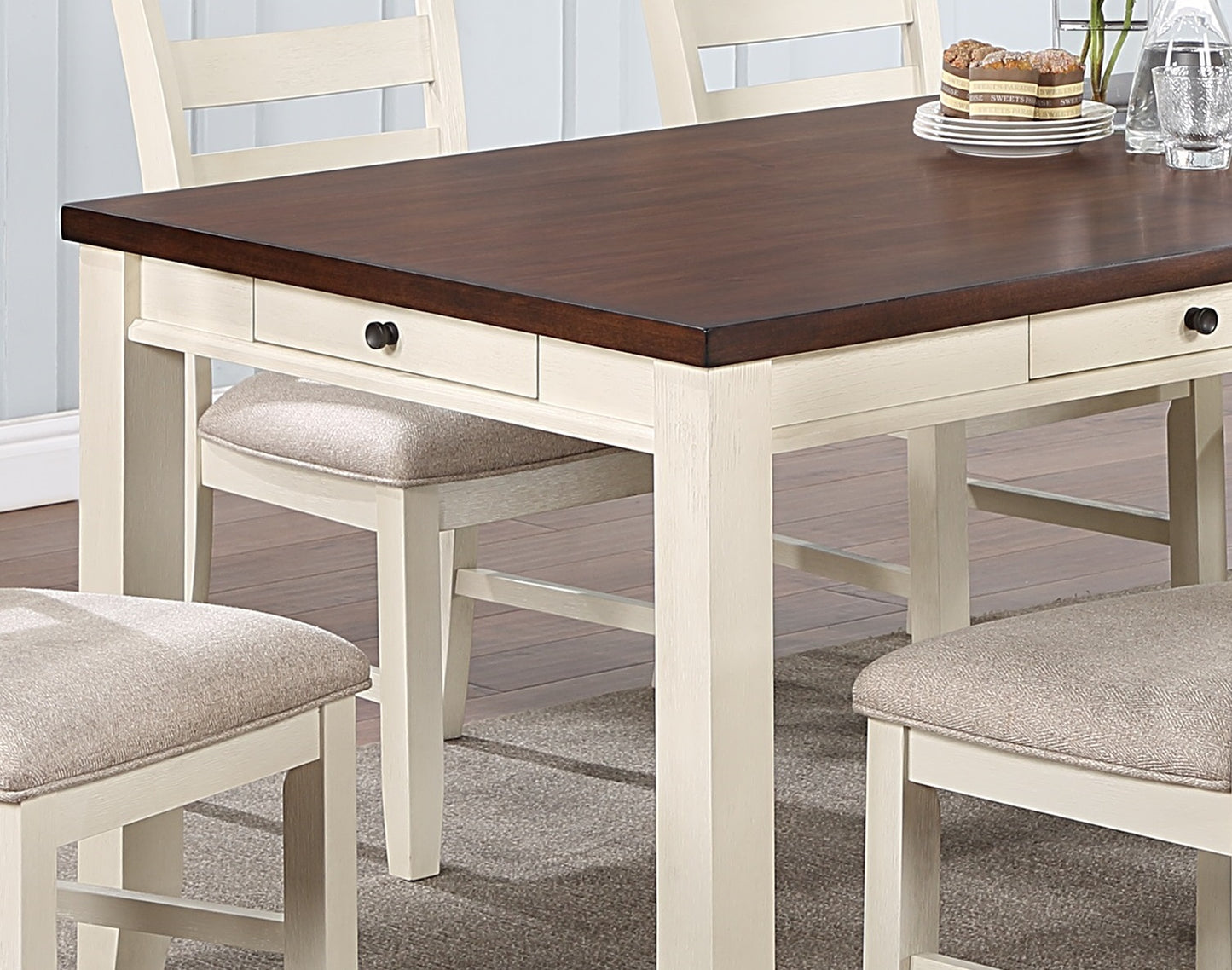 1st Choice Contemporary Classic Dining Table Set Room Furniture in White