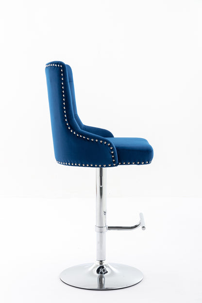 1st Choice Model Swivel Velvet Barstools Adjustable Seat Height