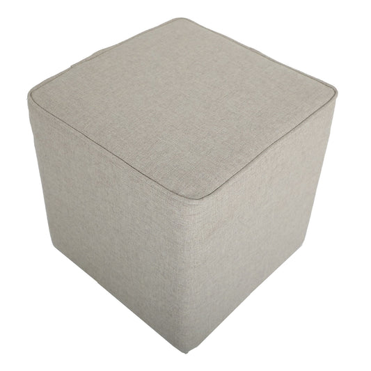 1st Choice Stylish Fabric Covered Beige Outdoor Ottoman - Set of 2