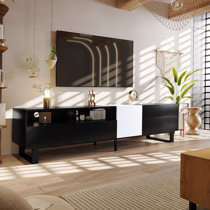 1st Choice Modern TV Stand Table for 80" with Double Storage Space