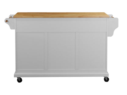 1st Choice Cambridge Natural Wood Top Kitchen Island with Storage