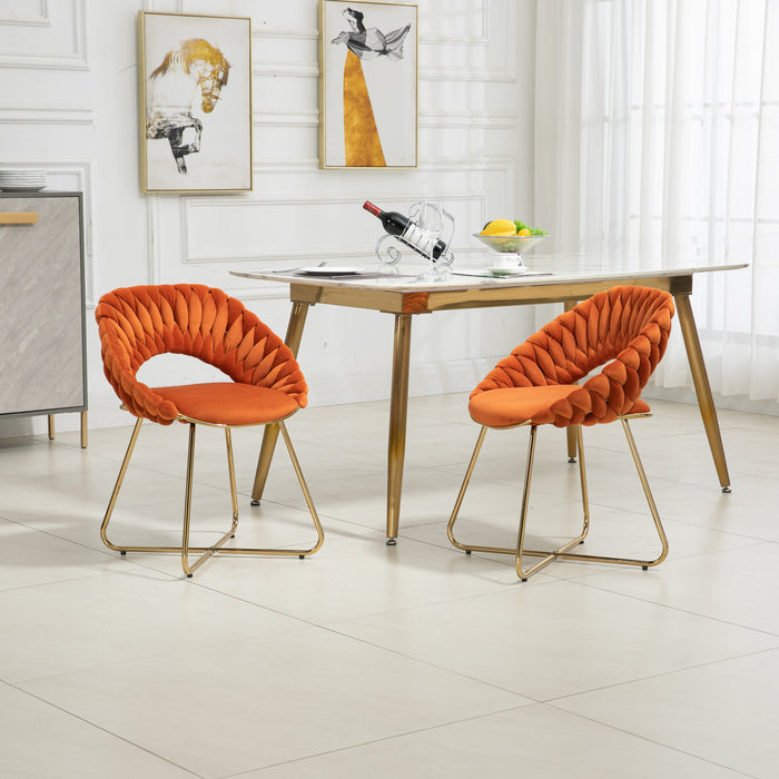 1st Choice Accent Velvet Upholstered Dining Side Chairs - Set of 2