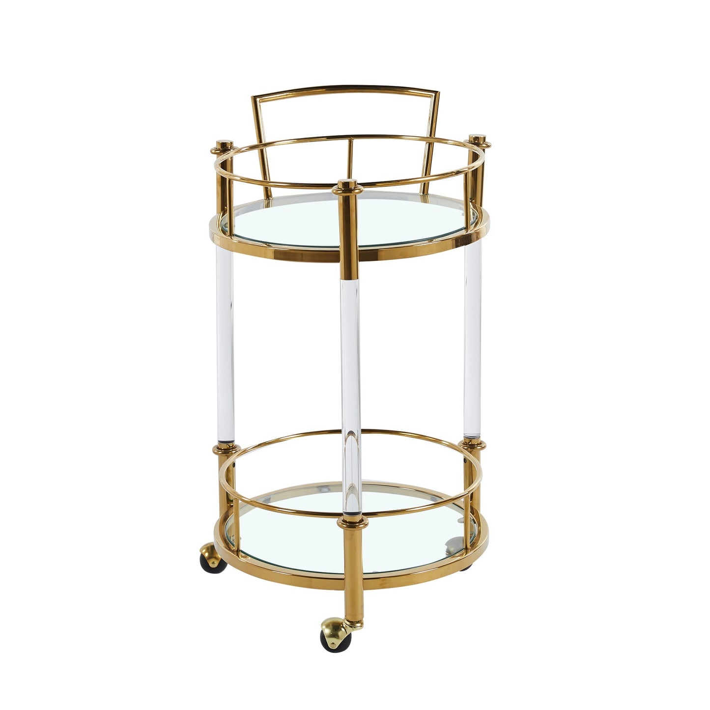 1st Choice Modern Mobile Bar Serving Wine Cart Storage in Stainless Steel