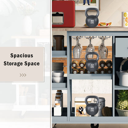 1st Choice Multipurpose Kitchen Cart Cabinet with Side Storage Shelves