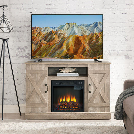 1st Choice Classic Media TV Stand Console with 18" Electric Fireplace