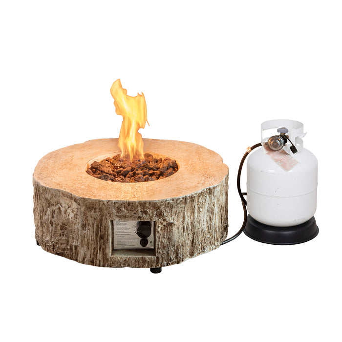 1st Choice 28 Ore Powder 30,000 BTU Exterior Faux Stone Propane Fire Pit