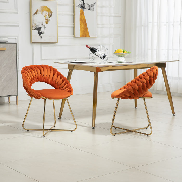 1st Choice Accent Velvet Upholstered Dining Side Chairs - Set of 2