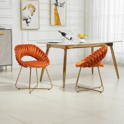 1st Choice Accent Velvet Upholstered Dining Side Chairs - Set of 2