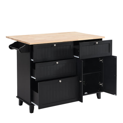 1st Choice Modern Farmhouse Kitchen Island Set with Storage Cabinet