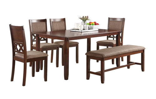 1st Choice Unique Modern 6-Piece Dining Table with 4 Side Chairs Set