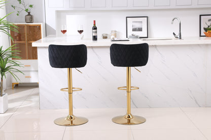 1st Choice Moder Swivel Velvet Counter Barstools Bar Height - Set of 2