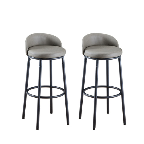 1st Choice Dining Room Kitchen Bar Stool with Back and Footrest - Set of 2