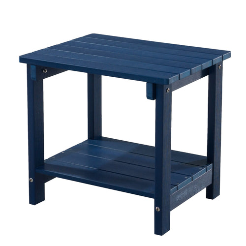 1st Choice Weather Resistant Outdoor/Indoor Plastic Wood End Table in Blue