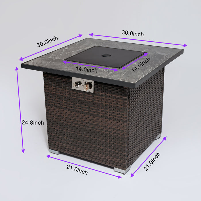 1st Choice 30inch Outdoor Fire Table Propane Gas Fire Pit Table