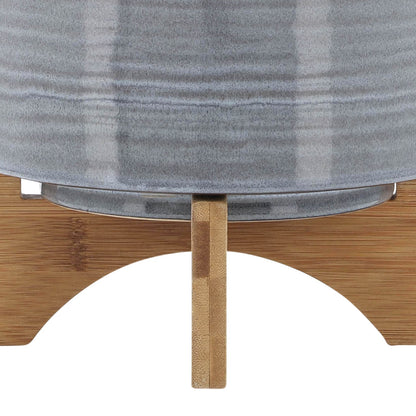 1st Choice Stylish Elegant Ceramic 8" Planter on Stand in Blue Fade