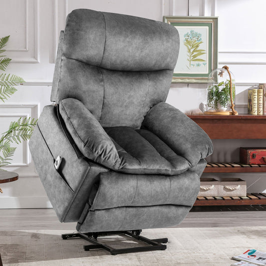 1st Choice 39.4" Wide Oversize Big Man Modern Velvet Power Lift Assist Recliner