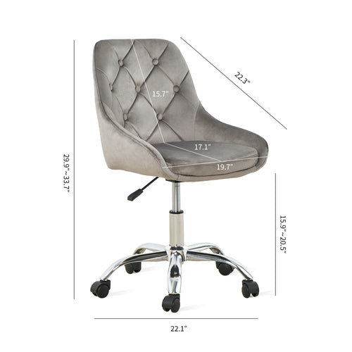1st Choice Modern Velvet Fabric Space Saving Comfortable Dining Chair