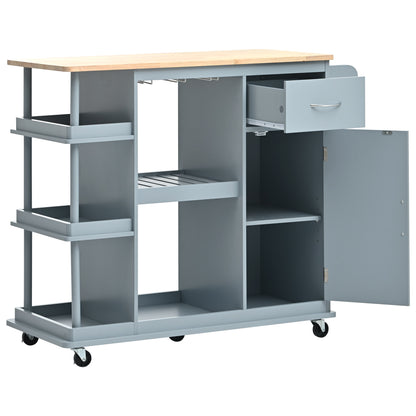 1st Choice Multipurpose Kitchen Cart Cabinet with Side Storage Shelves