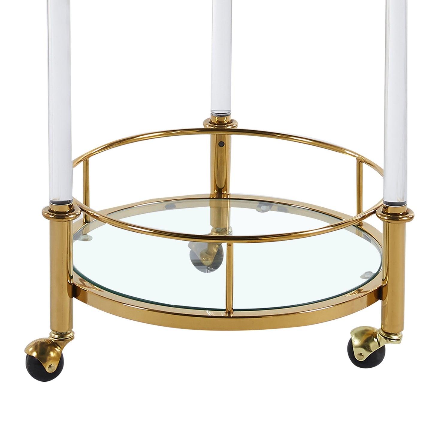 1st Choice Modern Mobile Bar Serving Wine Cart Storage in Stainless Steel