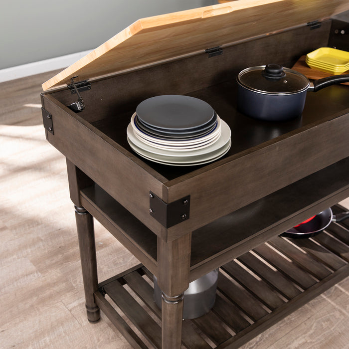 1st Choice Waysmere Stationary Versatile Kitchen Island in Natural Finish