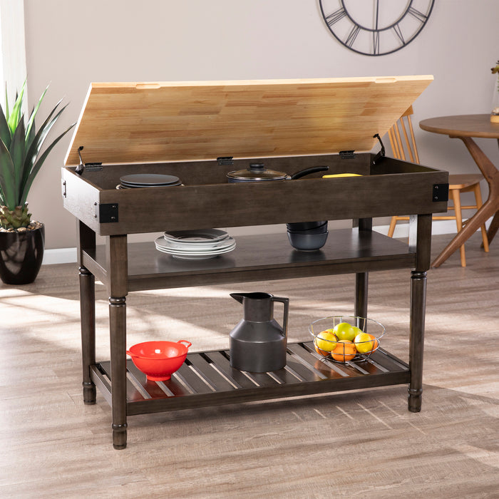 1st Choice Waysmere Stationary Versatile Kitchen Island in Natural Finish